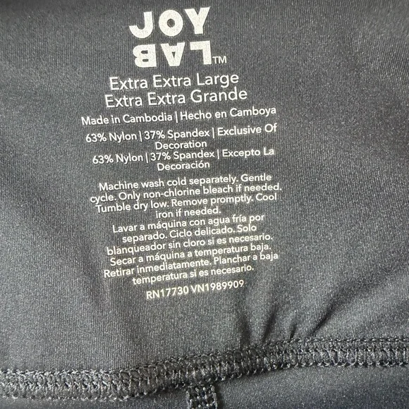 JoyLab™ Women's High-Rise Contrast Piped 7/8 Leggings - Black/Tan XS & XXL - Picture 8 of 12